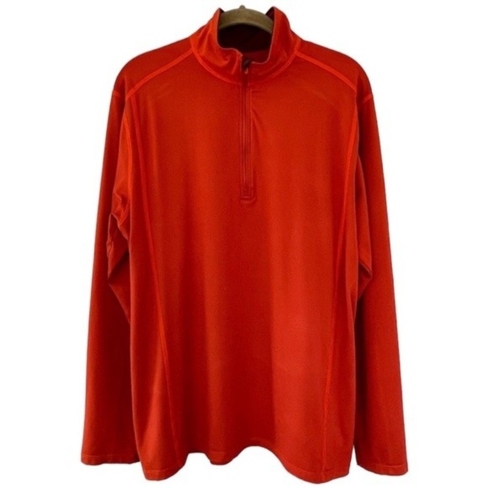 Mountain HardWear Men's Size L Orange 1/4 Zip Pullover Top Size L